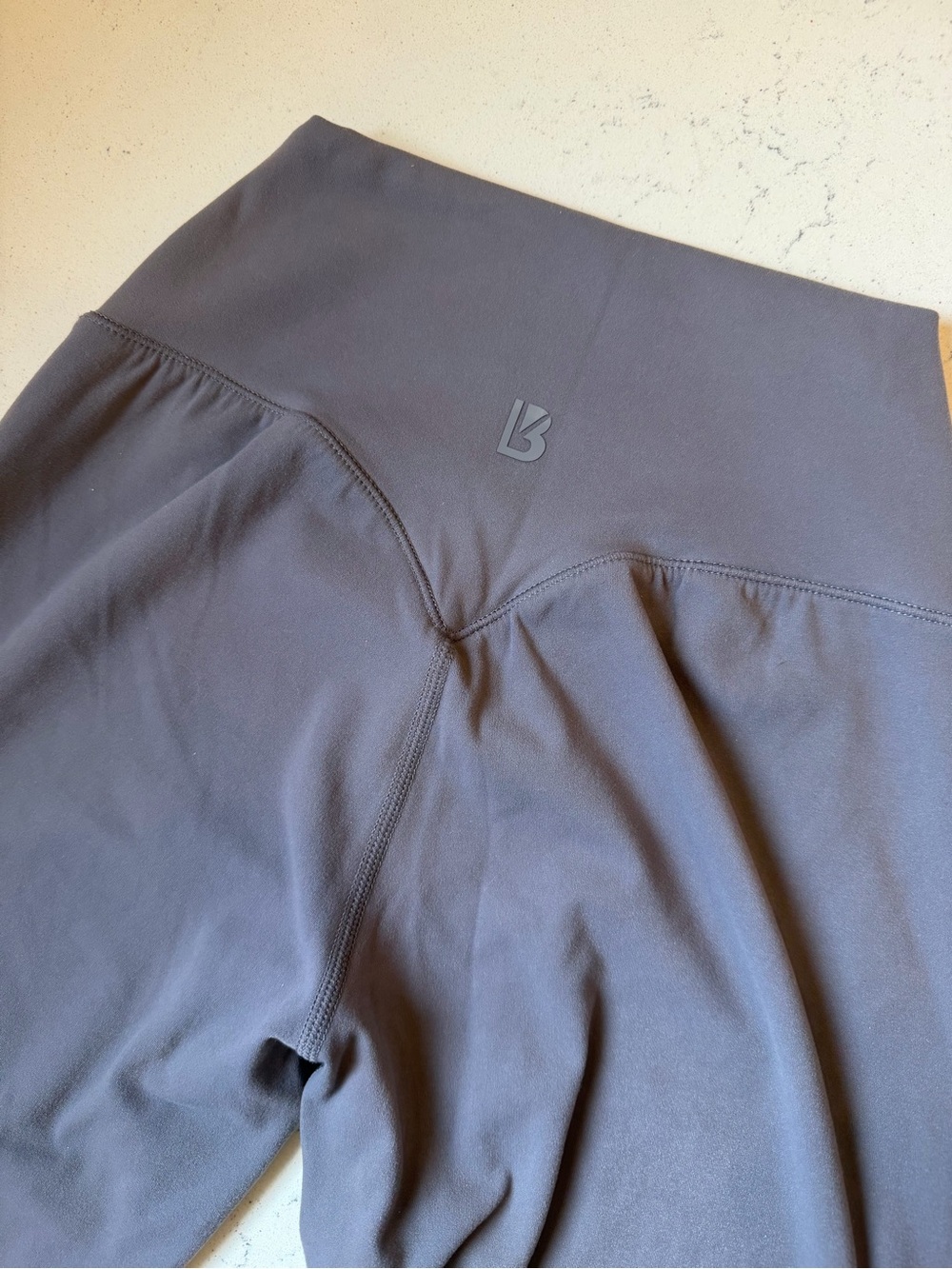 BuffBunny High-Waist Flared Leggings in Charcoal Gray